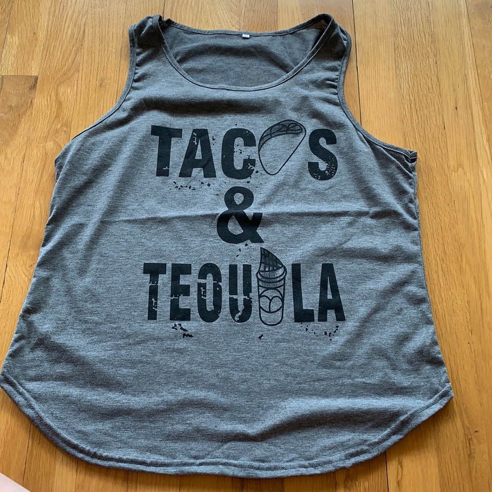 Tacos and tequila tank top